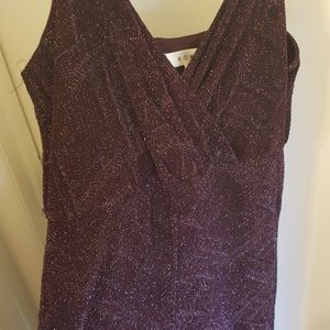 ROW A Plum sparkle jumpsuit